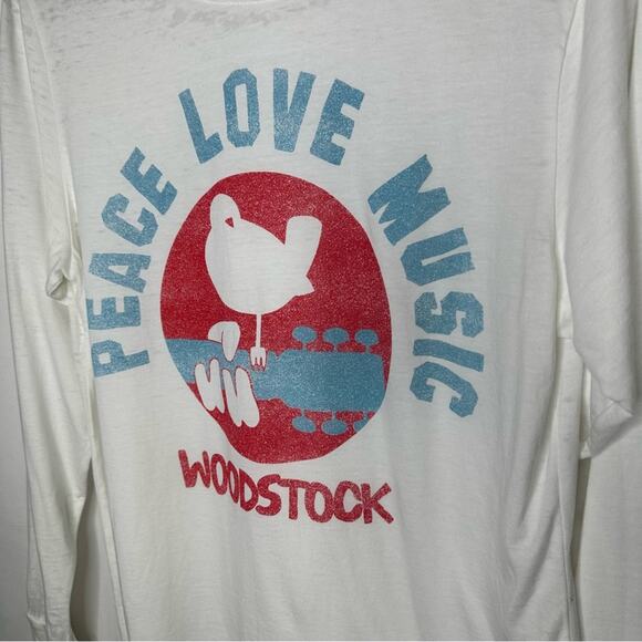 RECYCLED KARMA Woodstock Festival Oversized Long Sleeve Top NWOT in Small - Picture 2 of 4